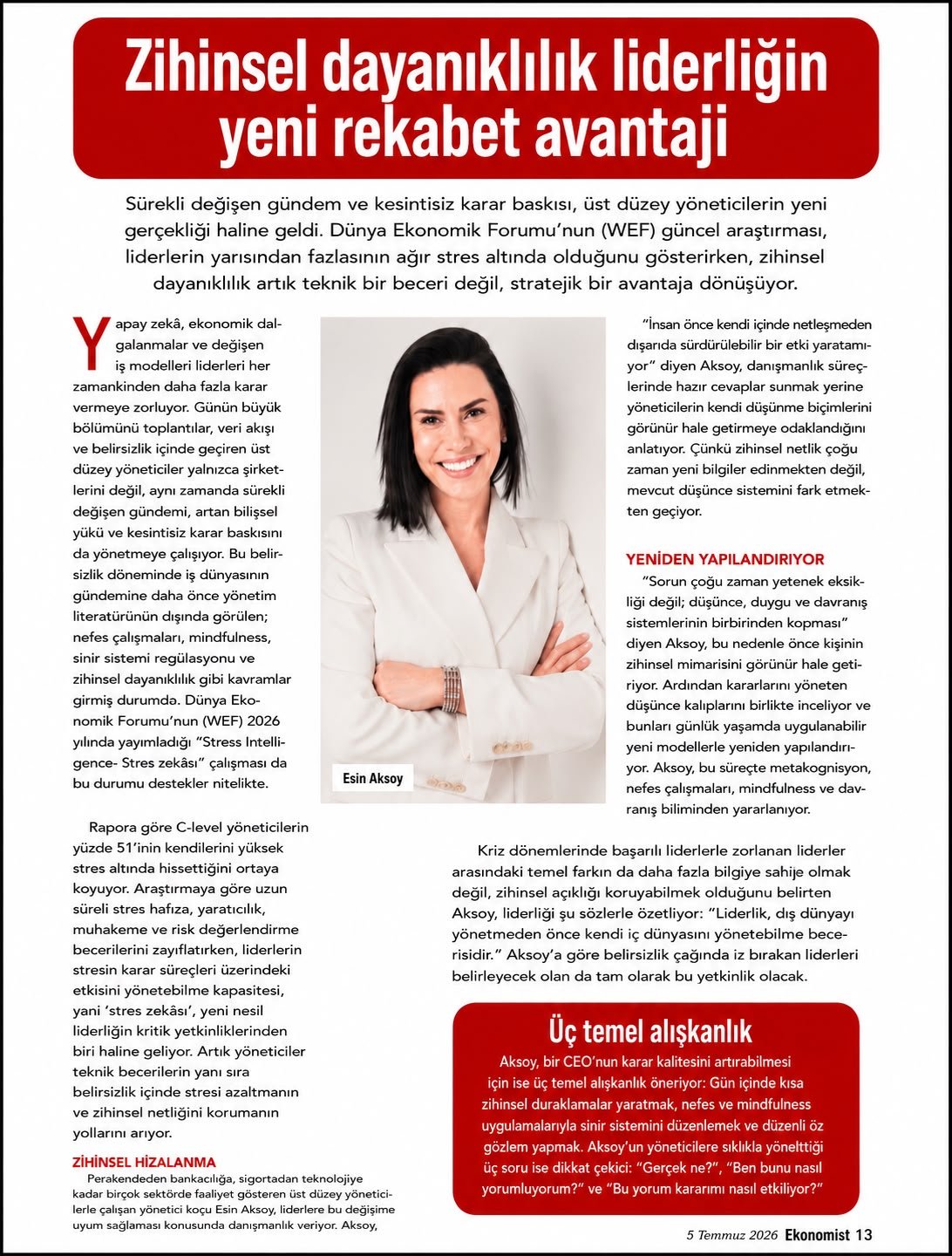Ekonomist Dergisi Röportajı